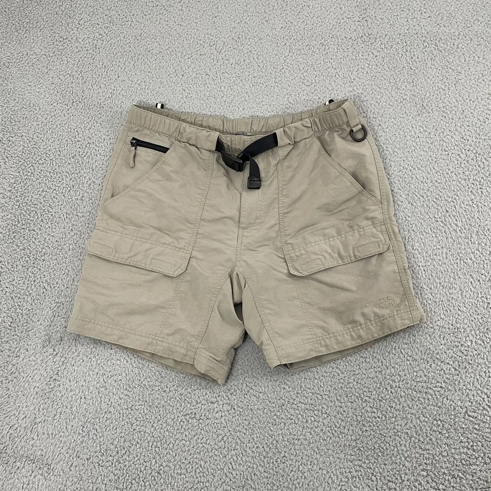 The North Face Shorts Men L Tan Belted Outdoor Hiking Nylon Cargo